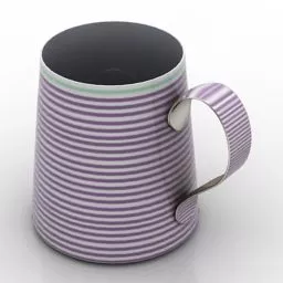 Stylist Mug Purple Color 3d model