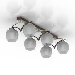 Decor Ceiling Lamp With 8 Bulbs 3d model