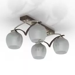 Ceiling Lamp With 4 Bulbs 3d model