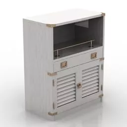 Entrance Shoes Cabinet With Drawers 3d model