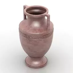 Stone Vase Cup Red Color 3d model