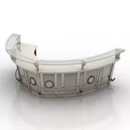 Boutique Curved Reception 3d model