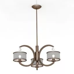 Retro Ceiling Lamp With Candlelight 3d model
