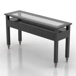 Console Table Black Painted 3d model