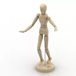 Human Skeleton Mannequin Figurine 3d model