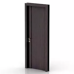 Single Door Black Mdf 3d model
