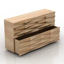 Locker With Polygon Drawer 3d model