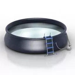 Garden Round Pool Portable 3d model