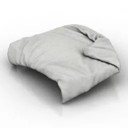 Grey Blanket, Bedroom Accessories 3d model