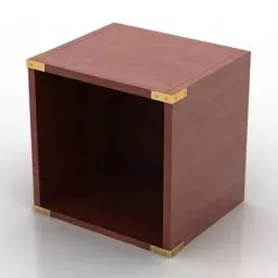 Simple Square Nightstand 3d model