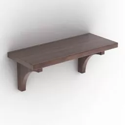 Wood Shelf Religion Furniture 3d model