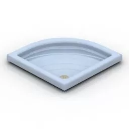 Plastic Corner Shower Base 3d model