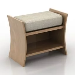 Seat With Under Shelf 3d model