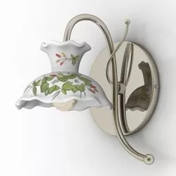 Sconce Lamp, Floral Shape 3d model