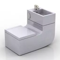 Combined Toilet With Sink 3d model