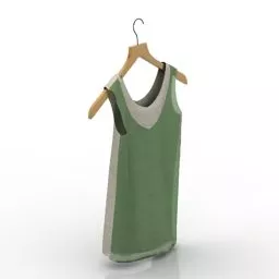 Green Shirt With Suspender Hanger 3d model