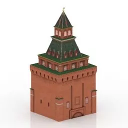 Russian Kremlin Constantino Tower Free 3d Model - .3ds, .Gsm, .Max ...