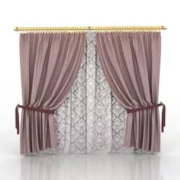 Dual Layers Curtain 3d model