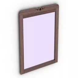 Rectangular Mirror Carved Wood Frame 3d model