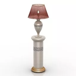 Antique High Torchere Lamp 3d model