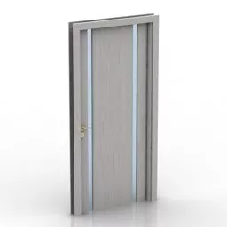 Single Door White Wood 3d model