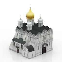 Moscow Cathedral Archangel Church 3d model