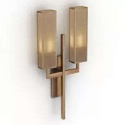 Brass Sconce Lamp Elegant Style 3d model