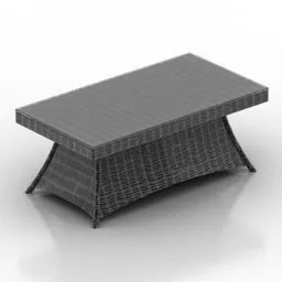 Outdoor Rattan Table 3d model