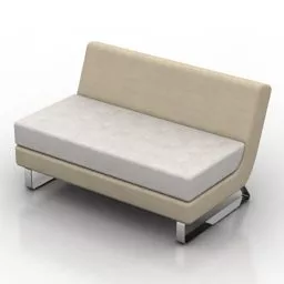 Upholstered Sofa Armless 3d model