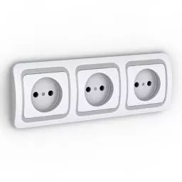 Triple Circle Socket 3d model