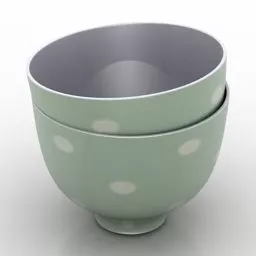 Inox Cup Green Painted 3d model