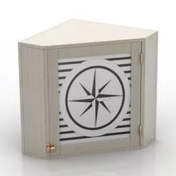 Four Drawers Locker Table 3d model