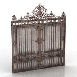 Boutique Gate Wrought Iron Material 3d model