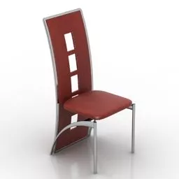 Simple Chair With Full Cover On Back 3d model