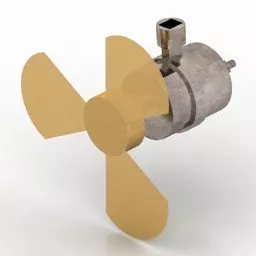 Fan Motor With Blade 3d model