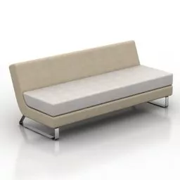 Simple Sofa Upholstered Without Arm 3d model