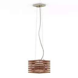 Ceiling Pendant Lamp With Wooden Cover 3d model