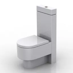 Bathroom Sanitary Toilet High Back 3d model