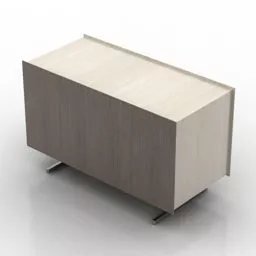 Small Locker With Steel Leg 3d model