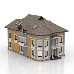 Villa Building, Neo Antique Architecture 3d model