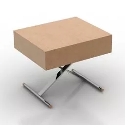 Simple Seat, X Leg 3d model