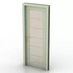 Home Door Green Frame 3d model