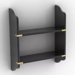 Simple Shelf With Mirror 3d model