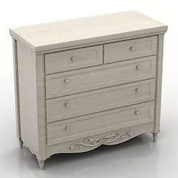 Boutique White Locker Furniture 3d model