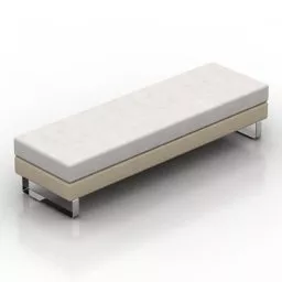 Low Bench Seat With Steel Leg 3d model