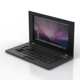 Old Notebook Gadget Thick Bezel 3d model