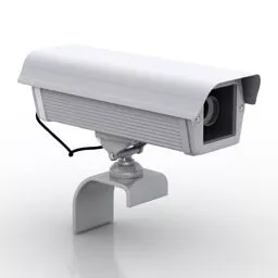 Camera Security With Weather Shield Cover 3d model