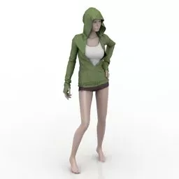 Fashion Mannequin With Coat 3d model