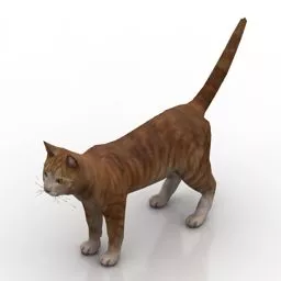 Lowpoly Yellow Cat 3d model