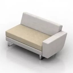 Left Arm Sofa Upholstered 3d model